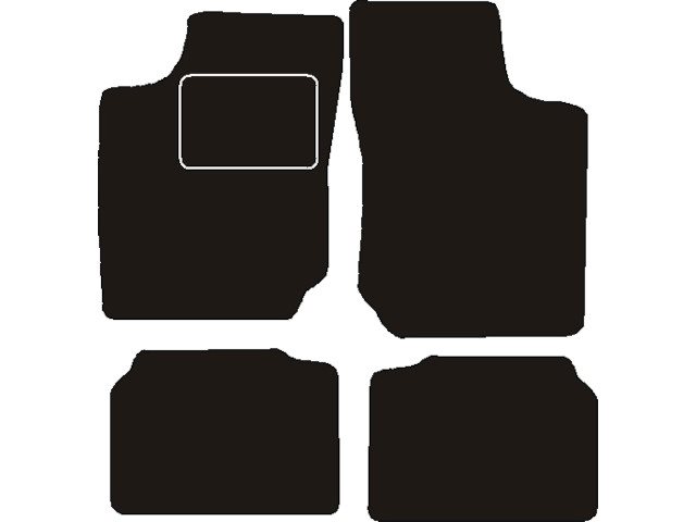 MATTENSET NAALDVILT (ZWART) OPEL CORSA B/ TIGRA  1993 - 2000