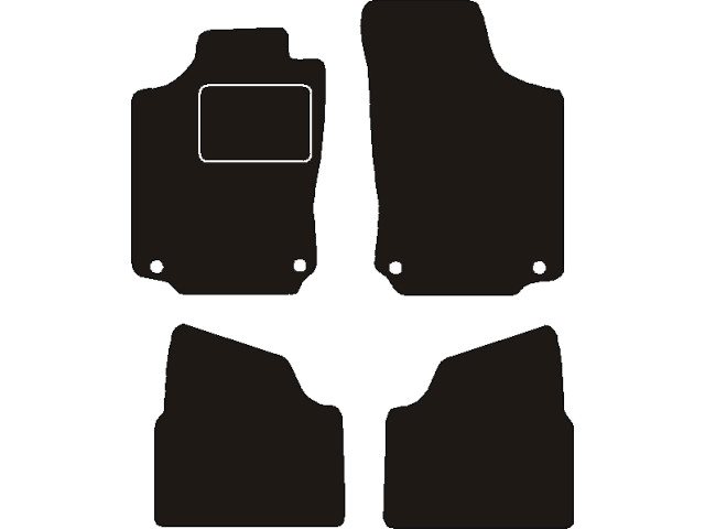 MATTENSET NAALDVILT (ZWART) OPEL CORSA C 2004 - 2007