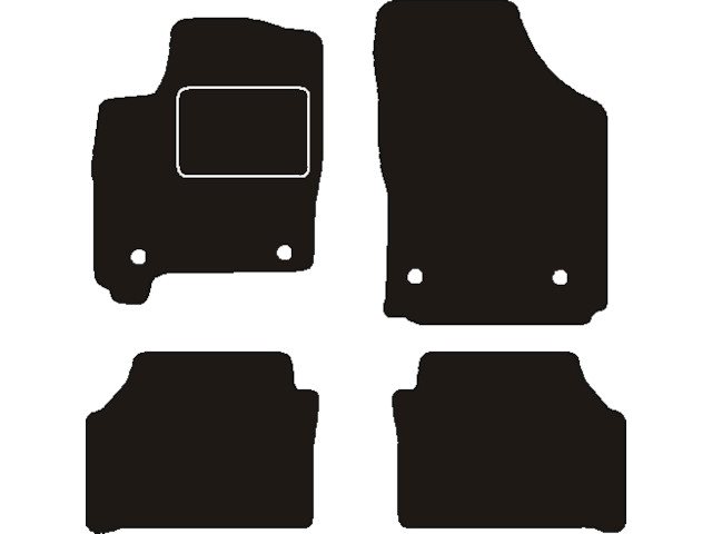 MATTENSET NAALDVILT (ZWART) OPEL MERIVA A 2004 - 2010