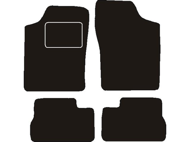 MATTENSET NAALDVILT (ZWART) OPEL KADETT E CAT  1984 - 1994