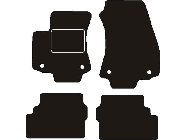 MATTENSET NAALDVILT (ZWART) OPEL ZAFIRA A 2004 - 2005 2 RIJEN