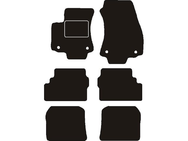 MATTENSET NAALDVILT (ZWART) OPEL ZAFIRA A 2004 - 2005 3 RIJEN