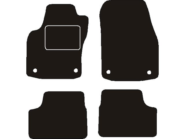 MATTENSET NAALDVILT (ZWART) OPEL ASTRA TWINTOP 2006