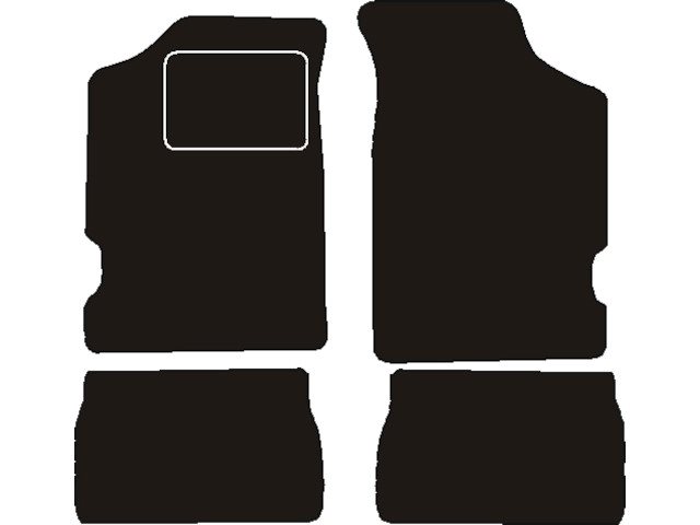 MATTENSET NAALDVILT (ZWART) PEUGEOT 106 2000 ->
