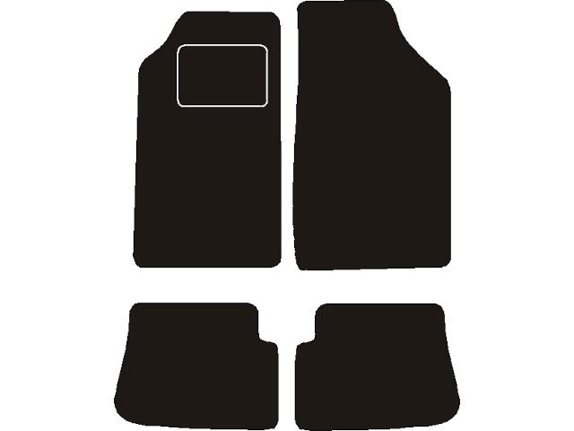 MATTENSET NAALDVILT (ZWART) PEUGEOT 205/309  1983 - 1998
