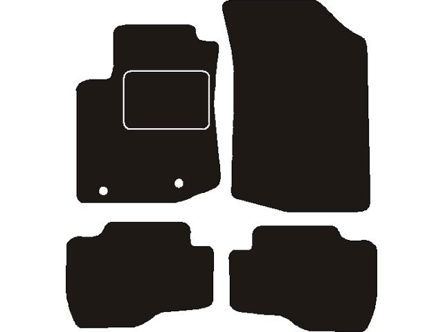 MATTENSET NAALDVILT (ZWART) PEUGEOT 108 2014 ->