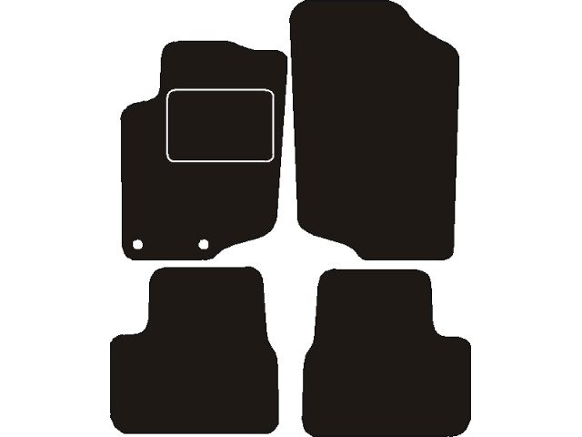 MATTENSET NAALDVILT (ZWART) PEUGEOT 207 2006 ->
