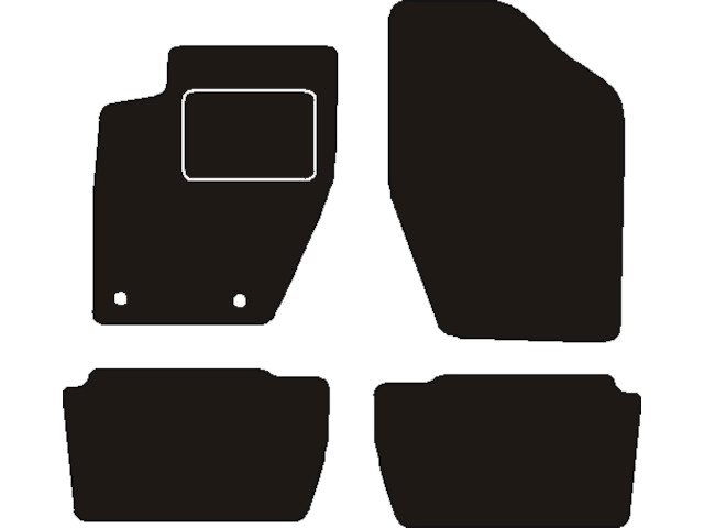 MATTENSET NAALDVILT (ZWART) PEUGEOT 307 2001 ->