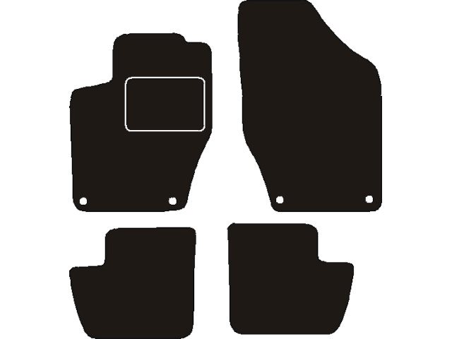MATTENSET NAALDVILT (ZWART) PEUGEOT 308 + 308 SW 2007 ->
