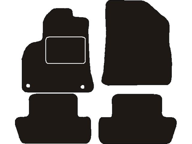 MATTENSET NAALDVILT (ZWART) PEUGEOT 3008 2009 ->