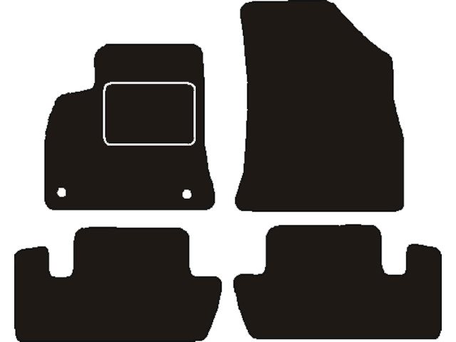 MATTENSET NAALDVILT (ZWART) PEUGEOT 5008 2009 ->