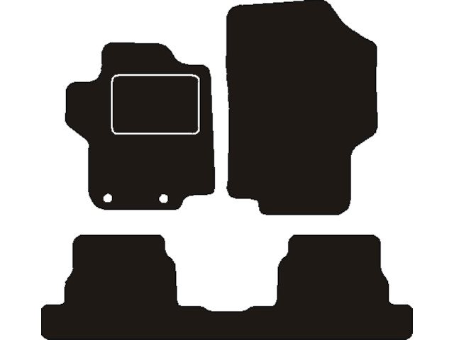 MATTENSET NAALDVILT (ZWART) PEUGEOT 1007 2005 ->