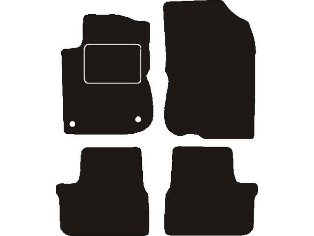 MATTENSET NAALDVILT (ZWART) PEUGEOT 2008 2013 ->