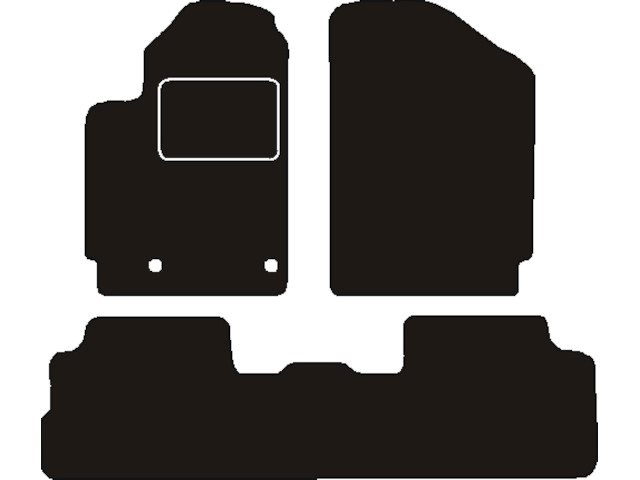MATTENSET NAALDVILT (ZWART) PEUGEOT PARTNER MPV DOORLOPENDE AM 2006 - 2009