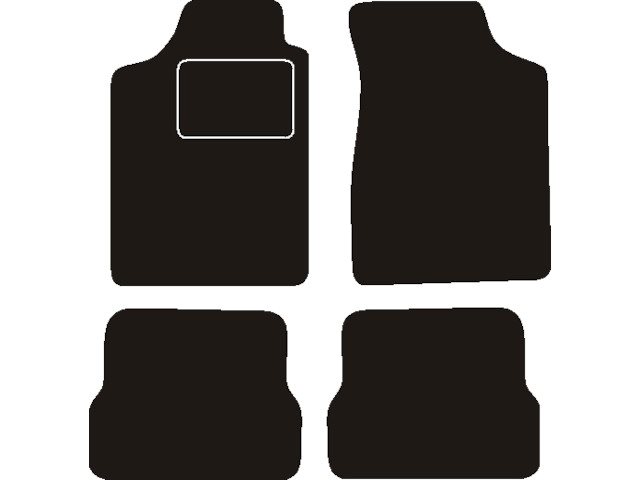 MATTENSET NAALDVILT (ZWART) RENAULT CLIO 1998 - 2001