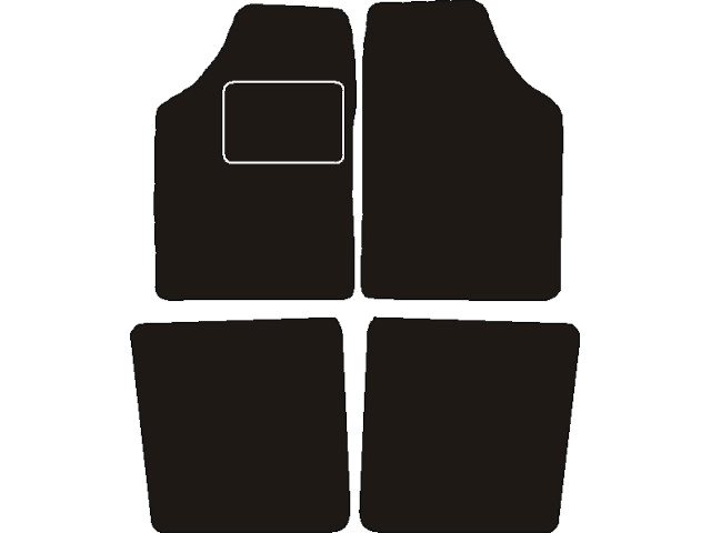 MATTENSET NAALDVILT (ZWART) RENAULT KANGOO 1997 - 2007