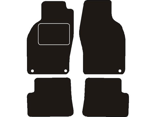 MATTENSET NAALDVILT (ZWART) SAAB 9-3 CABRIO 1998 - 2004