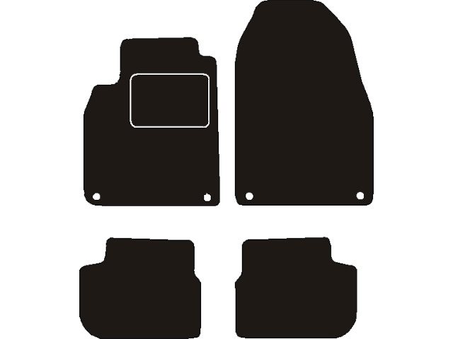 MATTENSET NAALDVILT (ZWART) SAAB 9-3 CABRIO 2004 - 2008