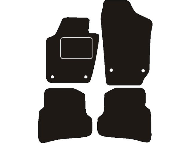 MATTENSET NAALDVILT (ZWART) SEAT IBIZA V 2008 -2016