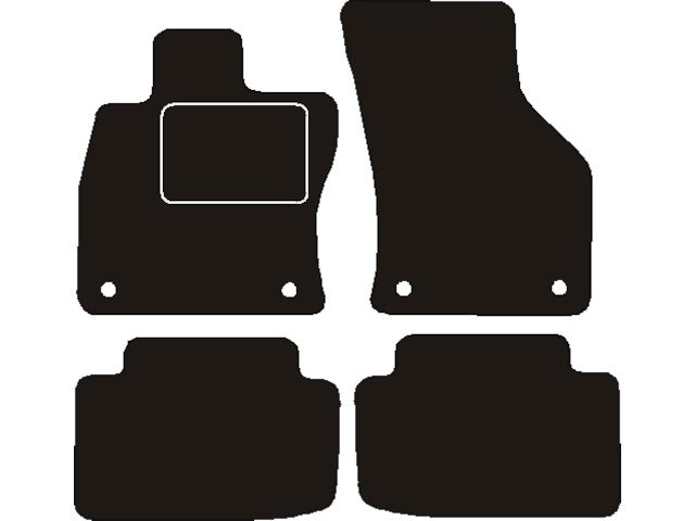 MATTENSET NAALDVILT (ZWART) SKODA OCTAVIA III 2013 - 2020