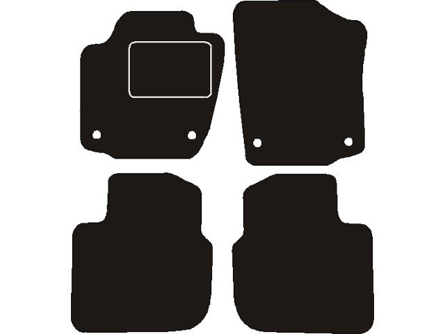MATTENSET NAALDVILT (ZWART) SKODA RAPID 2012 ->