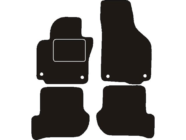 MATTENSET NAALDVILT (ZWART) SKODA YETI 2009 ->