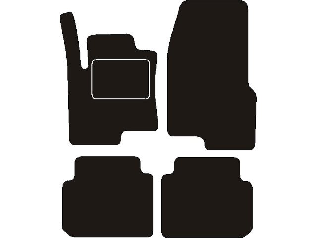 MATTENSET NAALDVILT (ZWART) SMART FORFOUR W454 2004 - 2006
