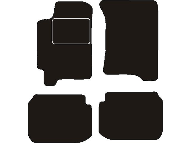 MATTENSET NAALDVILT (ZWART) SUBARU IMPREZA GL  1993 - 2000