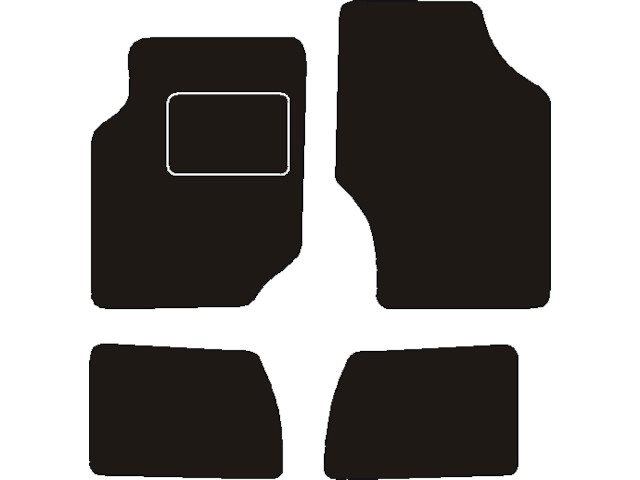 MATTENSET NAALDVILT (ZWART) SUBARU JUSTY I 1984 - 1997