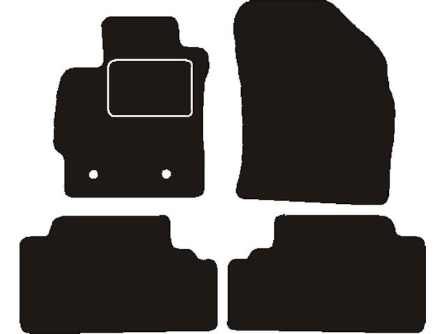MATTENSET NAALDVILT (ZWART) TOYOTA AURIS 2007 ->