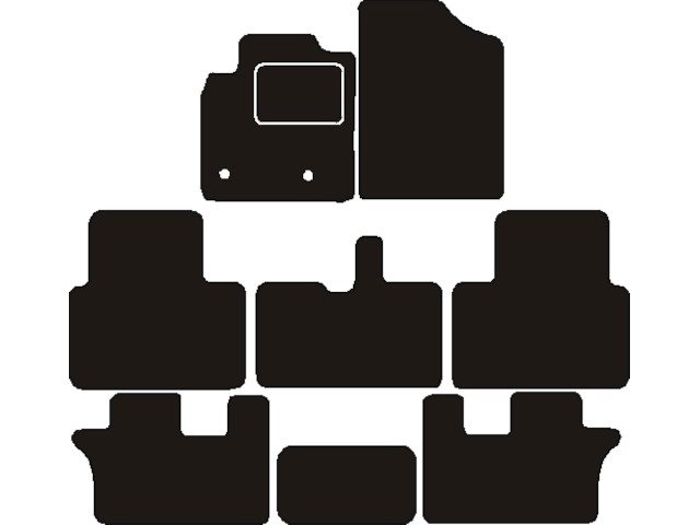 MATTENSET NAALDVILT (ZWART) TOYOTA AVENSIS VERSO 2001 - 2009