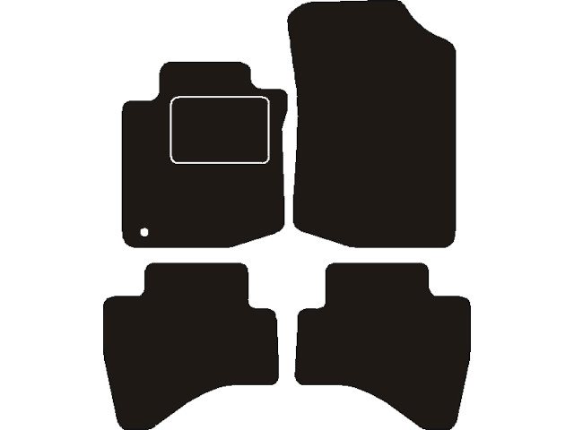MATTENSET NAALDVILT (ZWART) TOYOTA AYGO 2005 - 2010