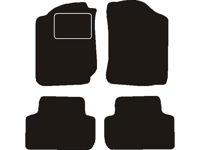 MATTENSET NAALDVILT (ZWART) TOYOTA LANDCRUISER 90 COMPLEET 1996 - 2002