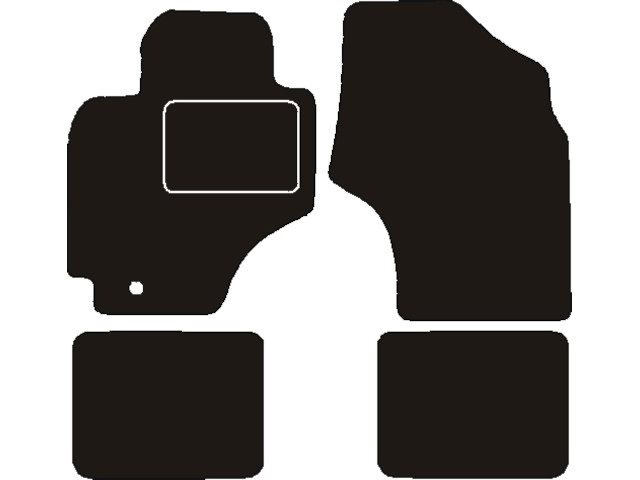 MATTENSET NAALDVILT (ZWART) TOYOTA RAV4 II 3 DEURS 2003 - 2006