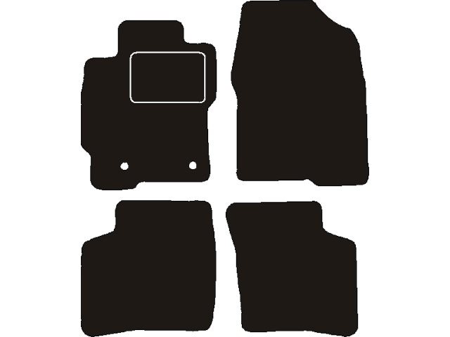 MATTENSET NAALDVILT (ZWART) TOYOTA PRIUS 2004 - 2009
