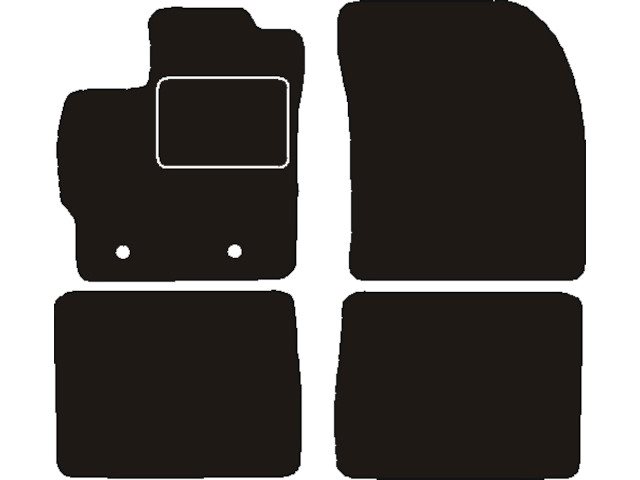 MATTENSET NAALDVILT (ZWART) TOYOTA PRIUS 2009 - 2012