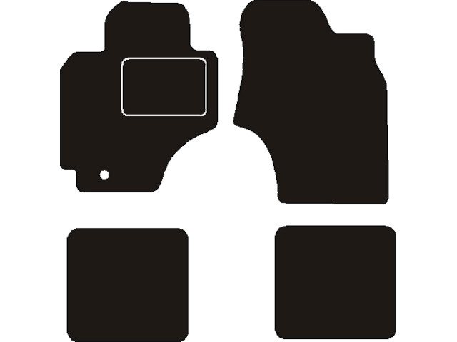 MATTENSET NAALDVILT (ZWART) TOYOTA RAV4 II 3 DEURS 2000 - 2003