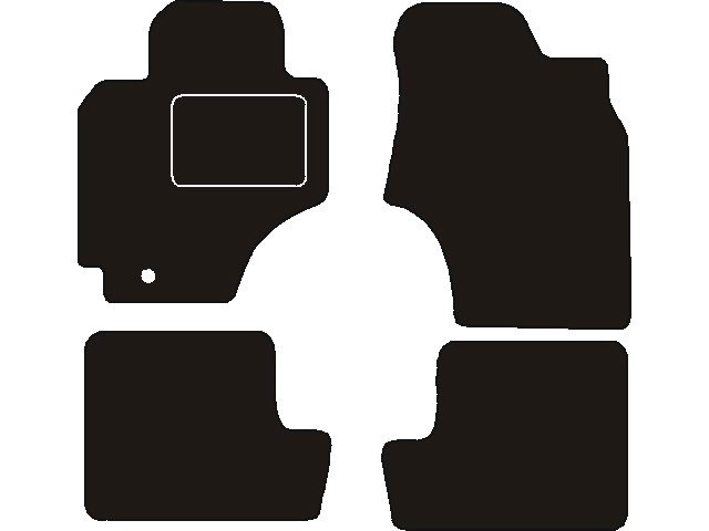MATTENSET NAALDVILT (ZWART) TOYOTA RAV4 II 5 DEURS 2000 - 2003