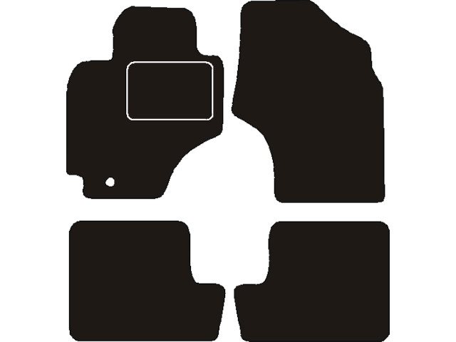 MATTENSET NAALDVILT (ZWART) TOYOTA RAV4 II 5 DEURS 2003 - 2006