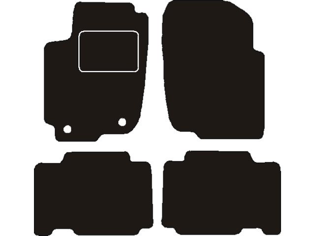 MATTENSET NAALDVILT (ZWART) TOYOTA RAV4 IV 2012 ->