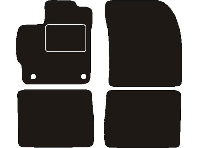 MATTENSET NAALDVILT (ZWART) TOYOTA PRIUS 2012 ->