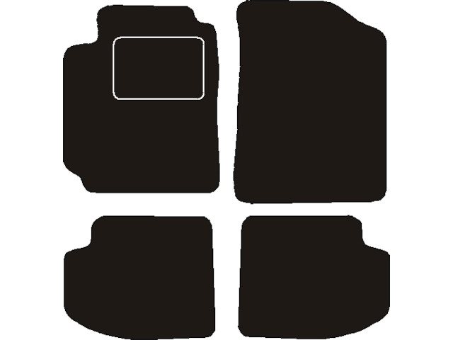 MATTENSET NAALDVILT (ZWART) TOYOTA YARIS I 1999 - 2003