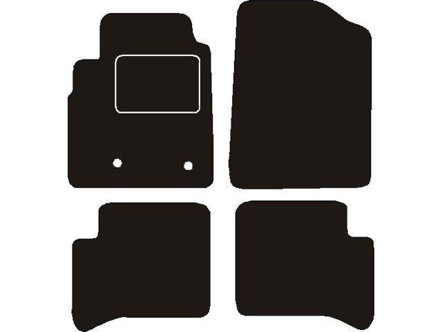 MATTENSET NAALDVILT (ZWART) TOYOTA YARIS 5 DRS 2003 - 2005