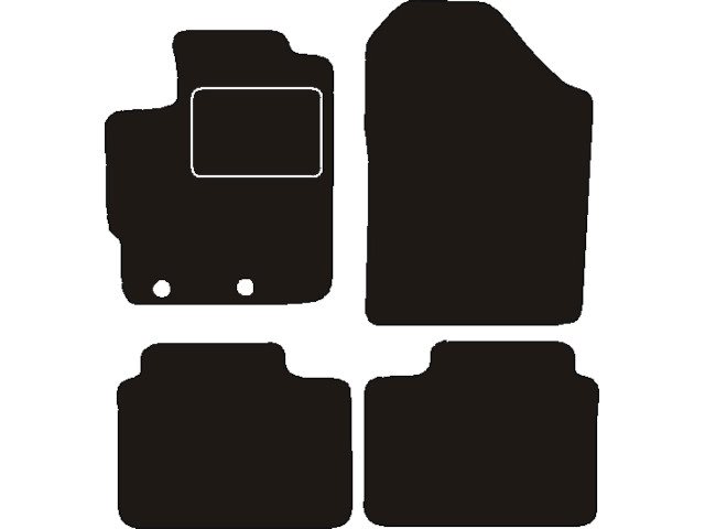 MATTENSET NAALDVILT (ZWART) TOYOTA YARIS 3/5 -DEURS 2011 - 2014