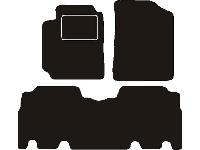 MATTENSET NAALDVILT (ZWART) TOYOTA YARIS VERSO 2000 ->