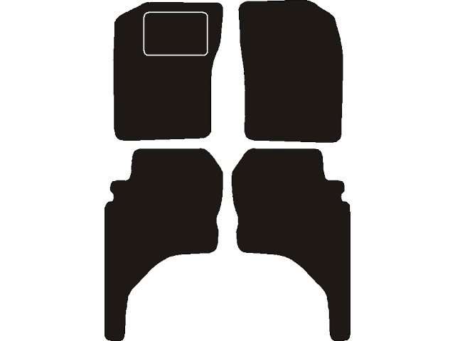 MATTENSET NAALDVILT (ZWART) TOYOTA HI-LUX 1992 - 2011