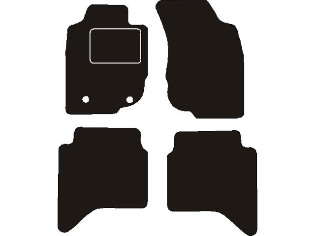 MATTENSET NAALDVILT (ZWART) TOYOTA HILUX 2012 ->
