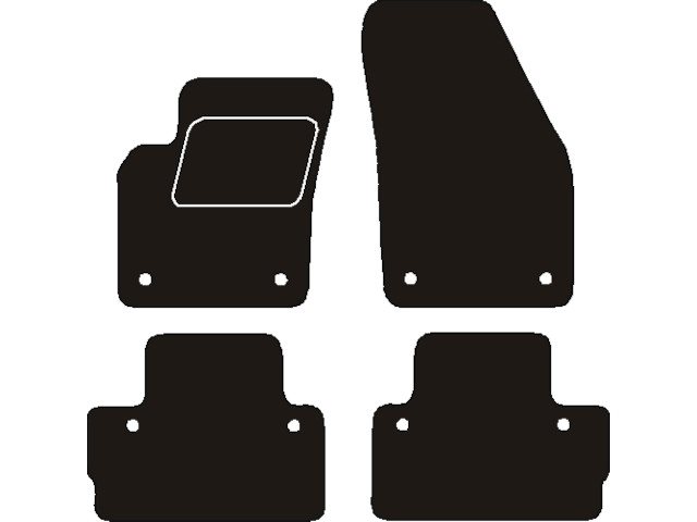 MATTENSET NAALDVILT (ZWART) VOLVO C30 2006 ->