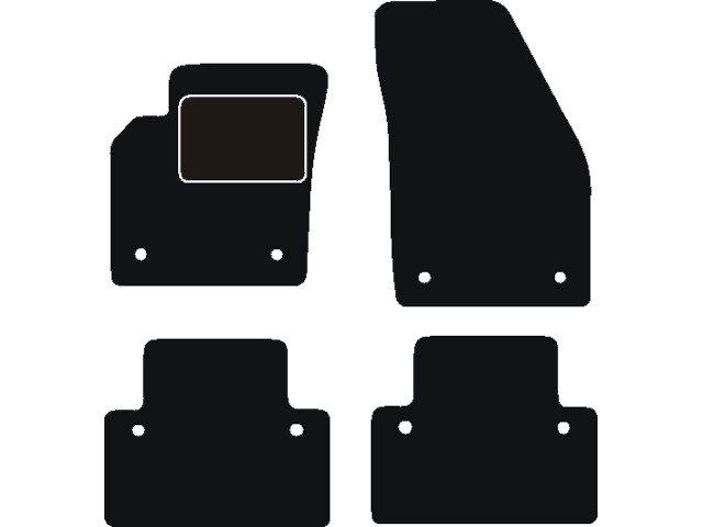 MATTENSET NAALDVILT (ZWART) VOLVO S40/V50/C70 2004 ->