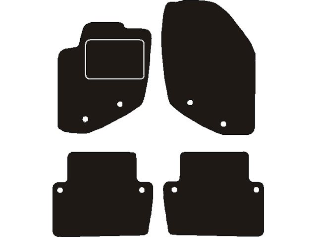 MATTENSET NAALDVILT (ZWART) VOLVO S80 1998 - 2006